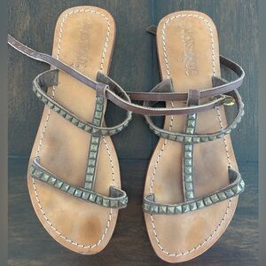 Mystique Brown Studded Women's Sandals